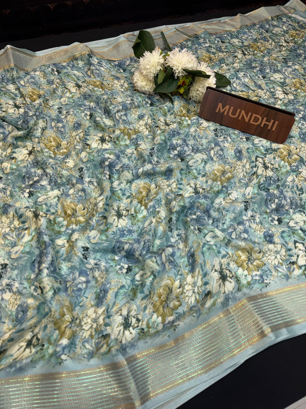 Sindoor Fancy Silk Viscose Organza Zari Work| SND05