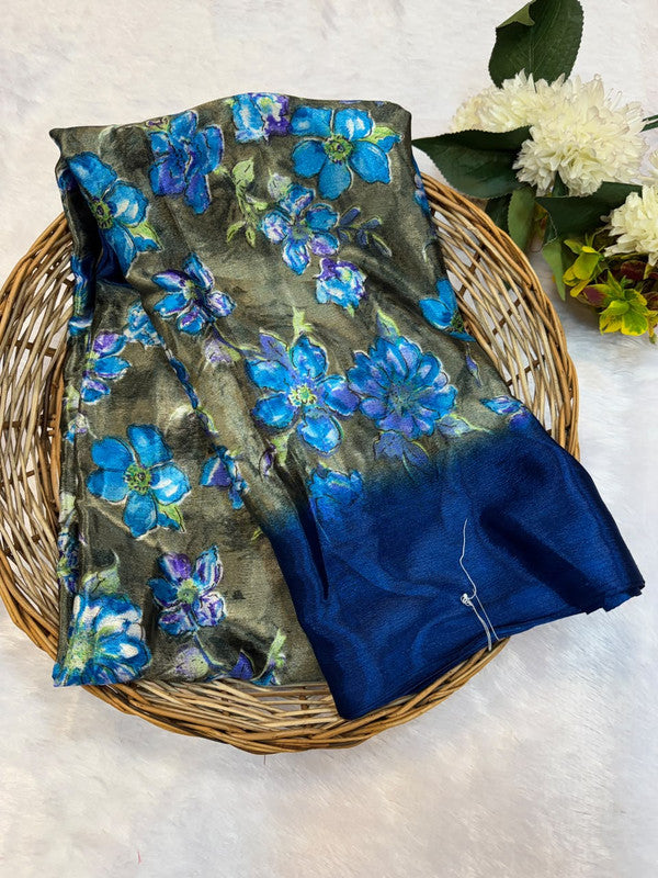 Turkey Silk Saree with Crepe Silk Design