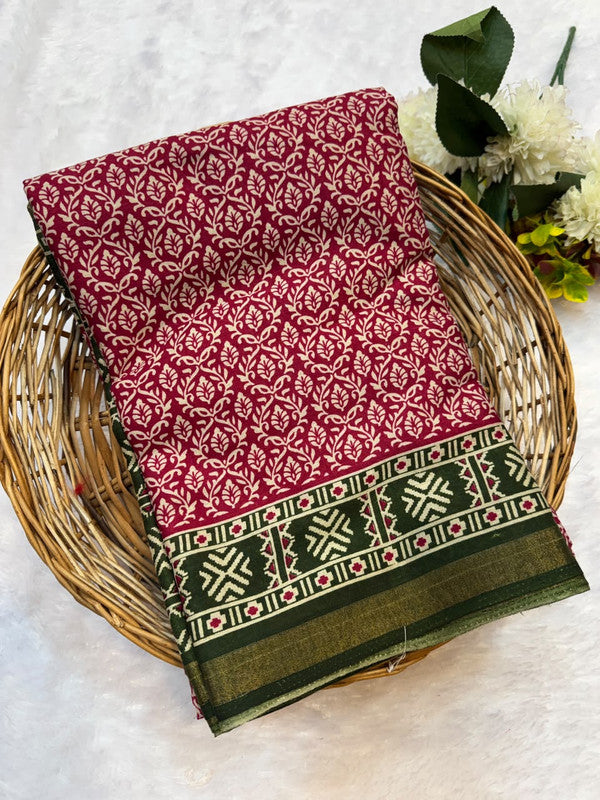 Mal CottonSilk Saree with Crepe Silk Design