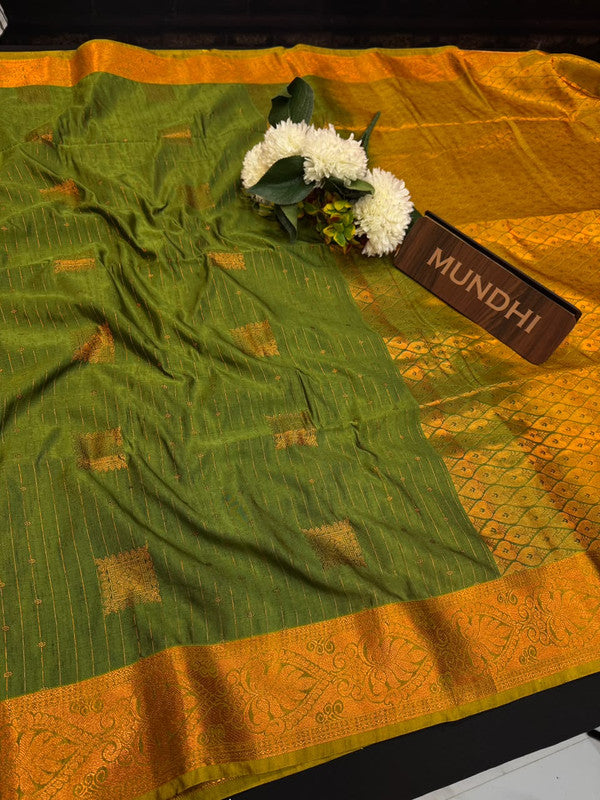 Slub Silk Saree with Zari Work for Weddings