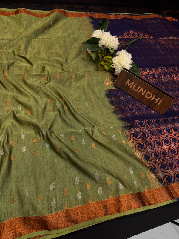 Slub Silk Saree with Zari Work for Weddings
