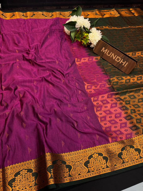Slub Silk Saree with Zari Work for Weddings