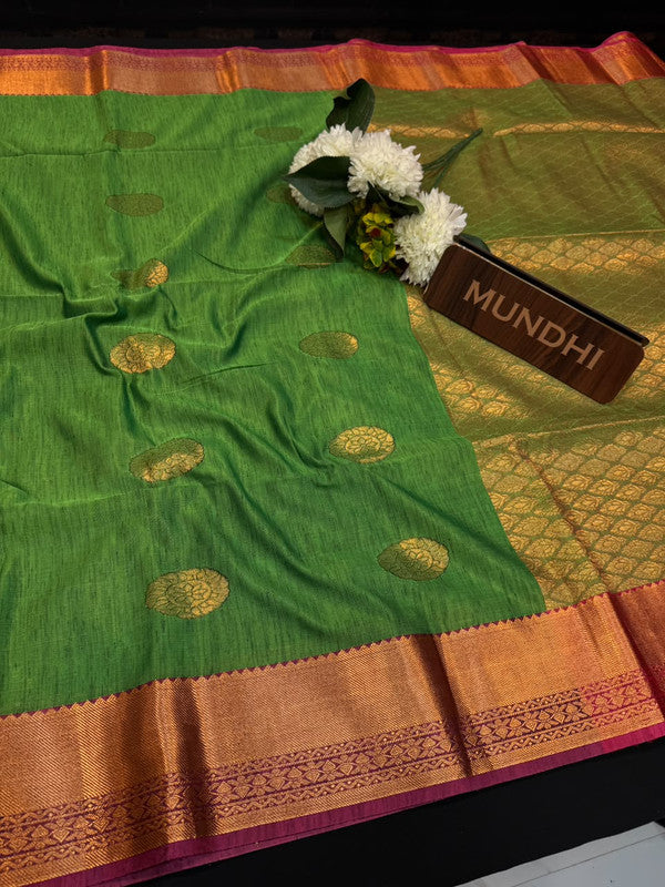 Slub Silk Saree with Zari Work for Weddings