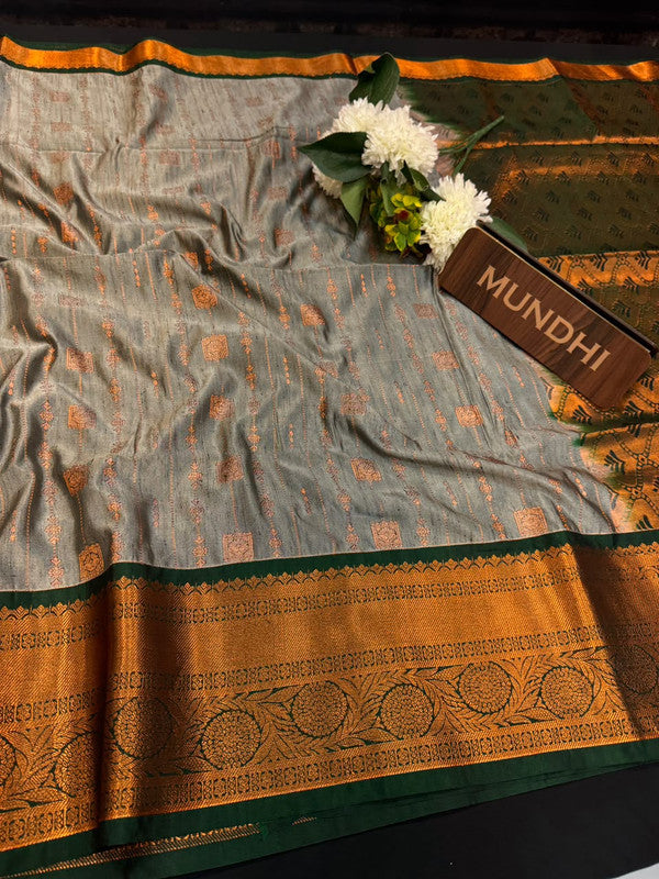 Slub Silk Saree with Zari Work for Weddings