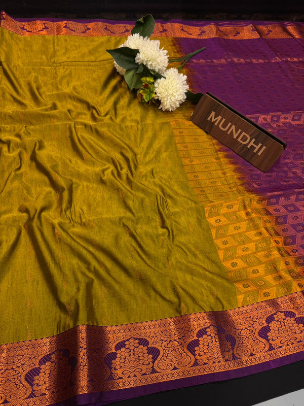 Slub Silk Saree with Zari Work for Weddings