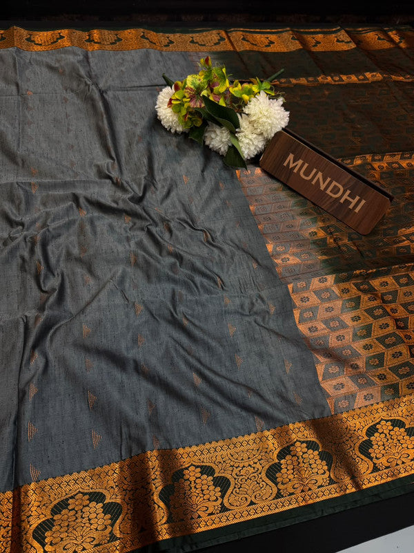 Slub Silk Saree with Zari Work for Weddings