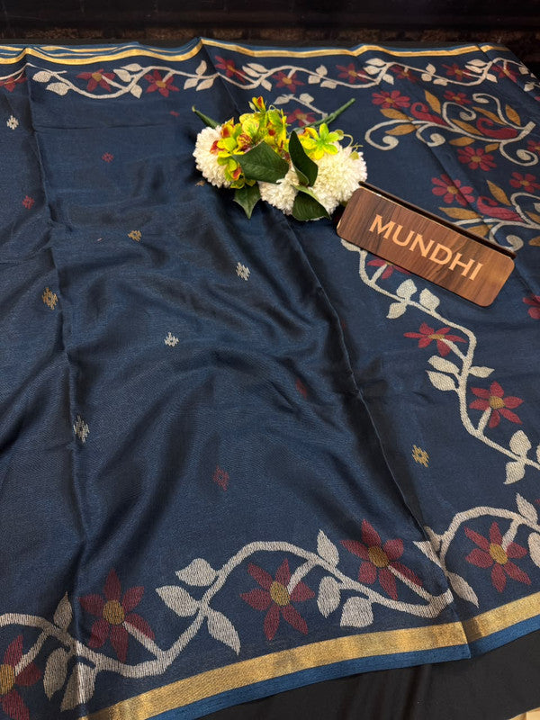 Zulla Fancy Saree | Zari & Print Work | ZFS11