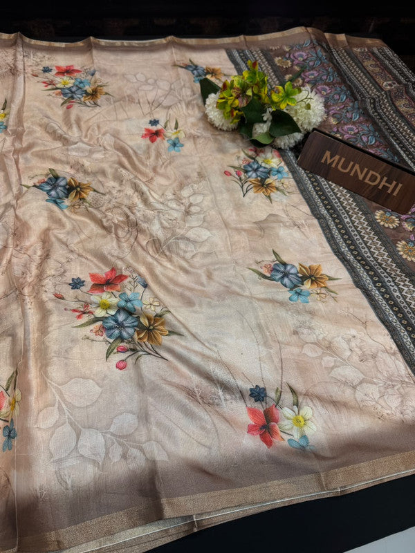 Ivory Fancy Saree VFS26