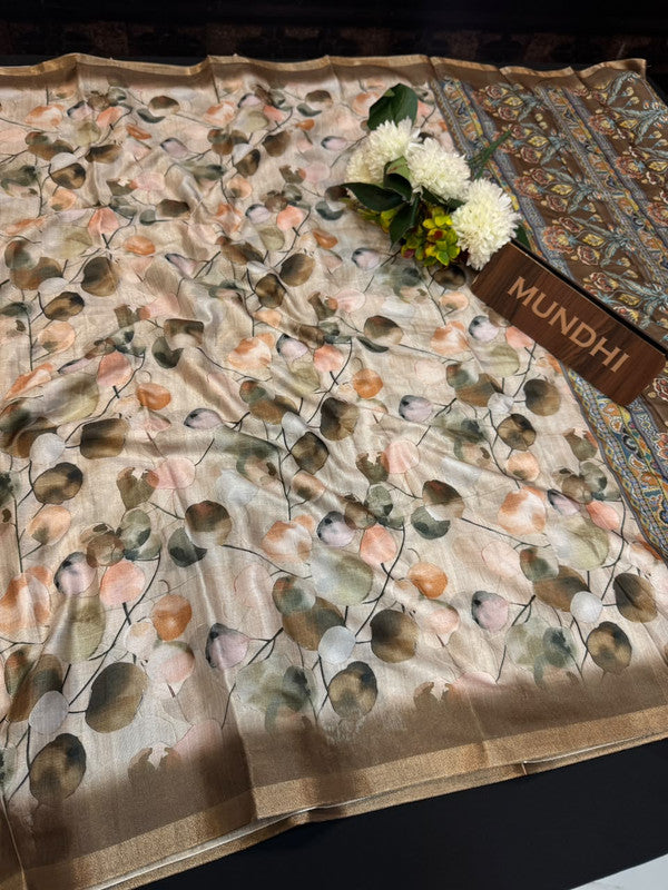 Ivory Fancy Saree VFS43