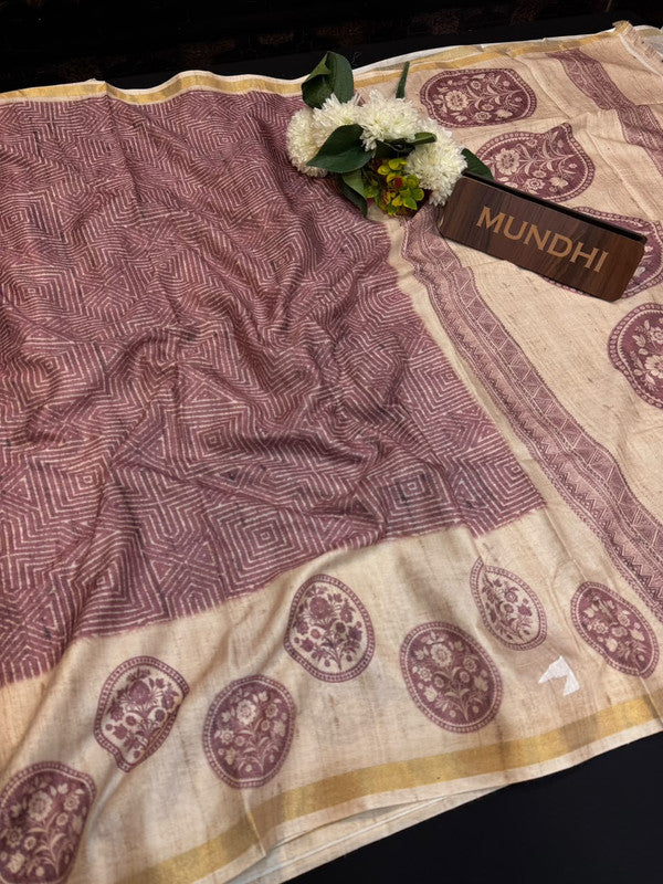 Rashika Fancy Saree with zari and print design