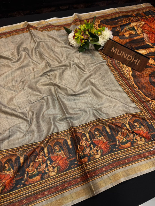 Rashika Fancy Saree with zari and print design