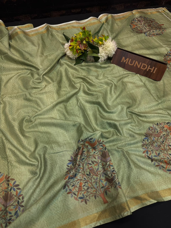Rashika Fancy Saree with zari and print design