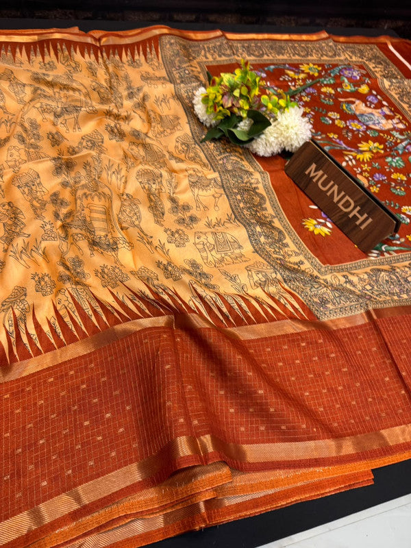 Lilly Silk Fancy Saree with fancy zari work for women