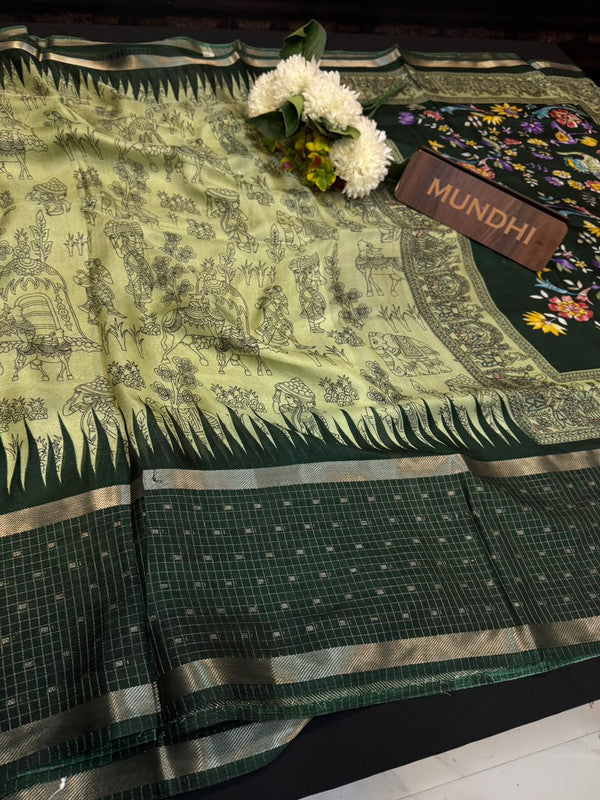 Lilly Silk Fancy Saree with fancy zari work for women