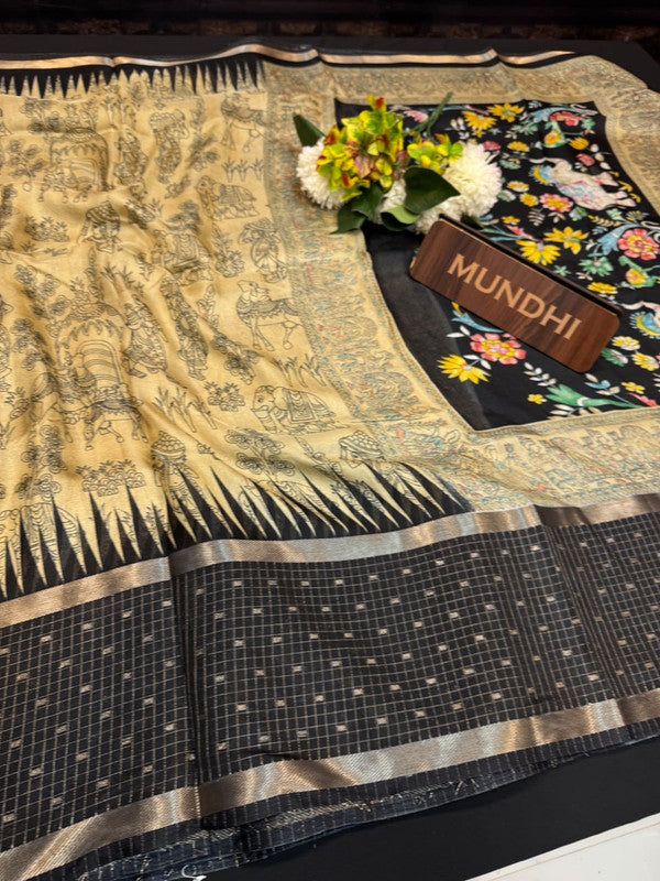 Lilly Silk Fancy Saree with fancy zari work for women