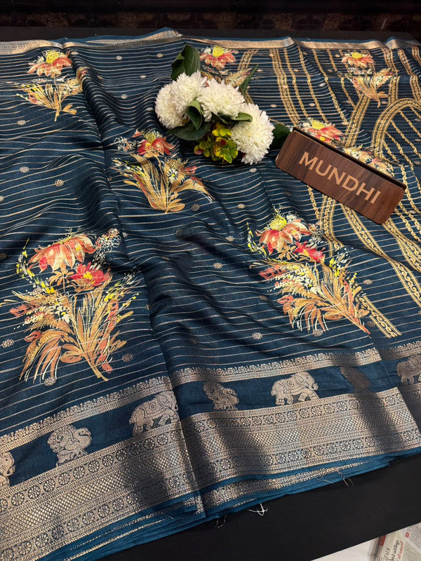 Magnet Fancy Saree with fancy zari work for women