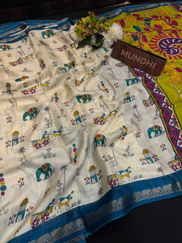 Divya Pattu Fancy Saree with fancy zari work for women
