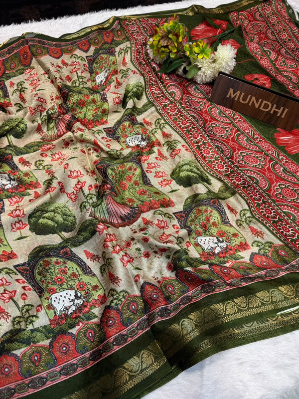 Drishyam Silk Fancy Saree in fancy silk-type fabric with zari work