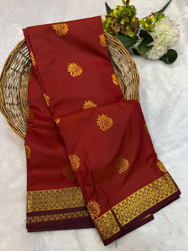 Offer Mild Damage Semi Silk Saree with traditional zari work