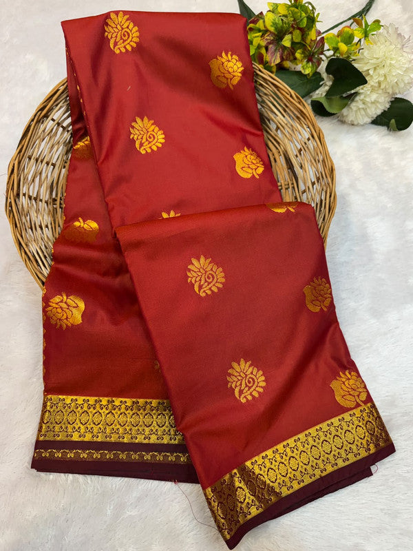 Offer Mild Damage Semi Silk Saree with traditional zari work