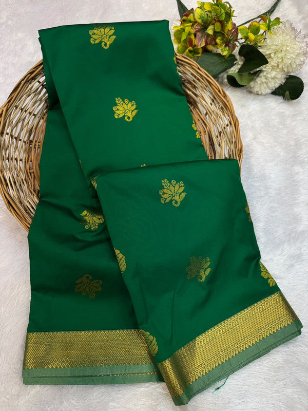 Offer Mild Damage Semi Silk Saree with traditional zari work