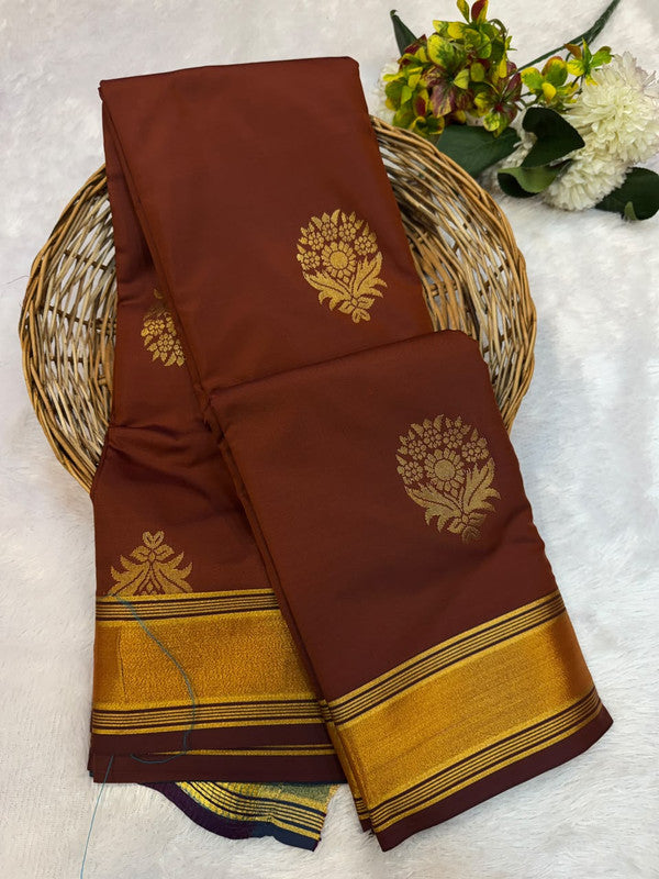 Offer Mild Damage Semi Silk Saree with traditional zari work