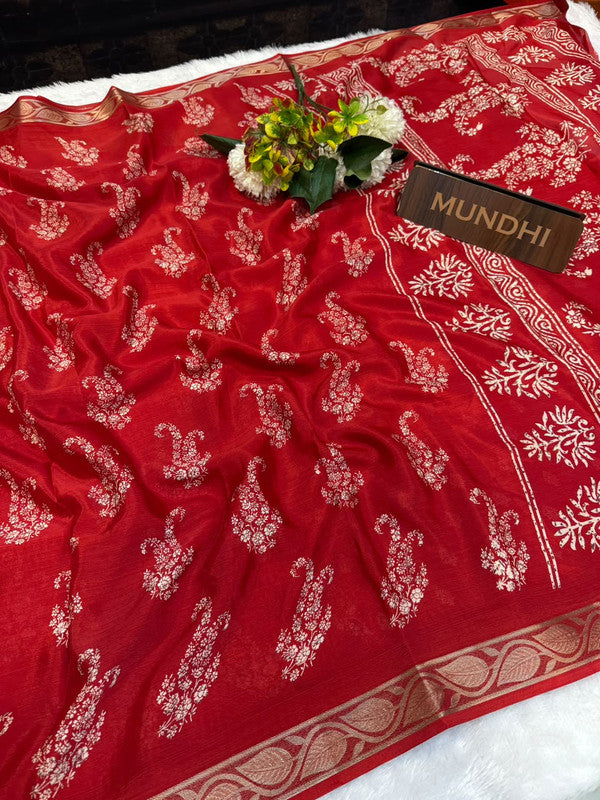 Chelsy Fancy Silk Saree with elegant zari work for women