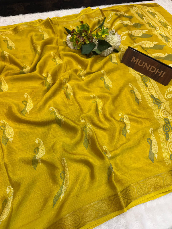 Chelsy Fancy Silk Saree with elegant zari work for women