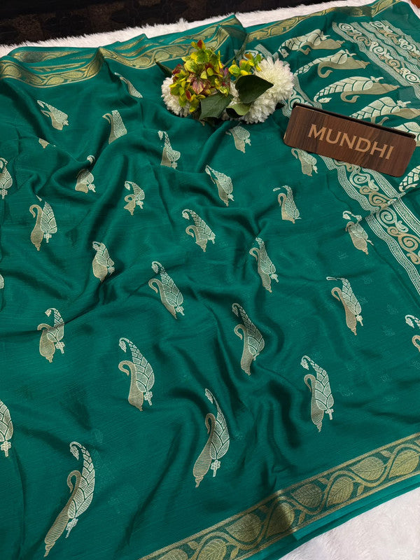 Chelsy Fancy Silk Saree with elegant zari work for women