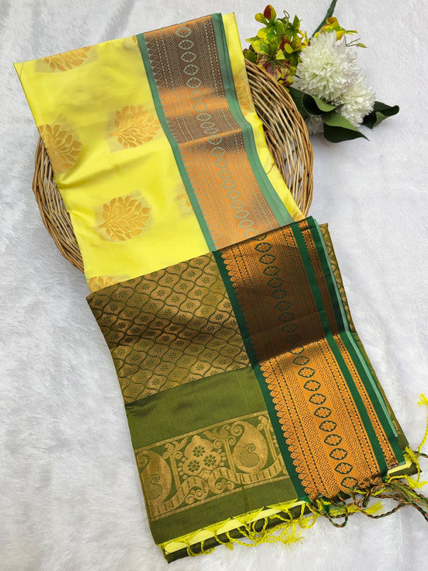 Offer Soft Silk Saree with elegant zari work for women