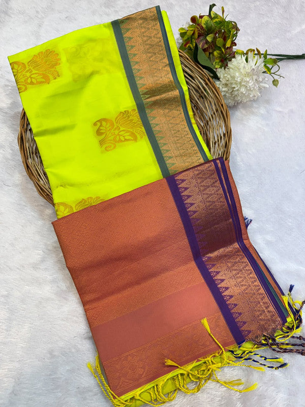 Offer Soft Silk Saree with elegant zari work for women