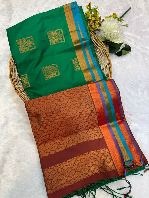 Offer Soft Silk Saree with elegant zari work for women