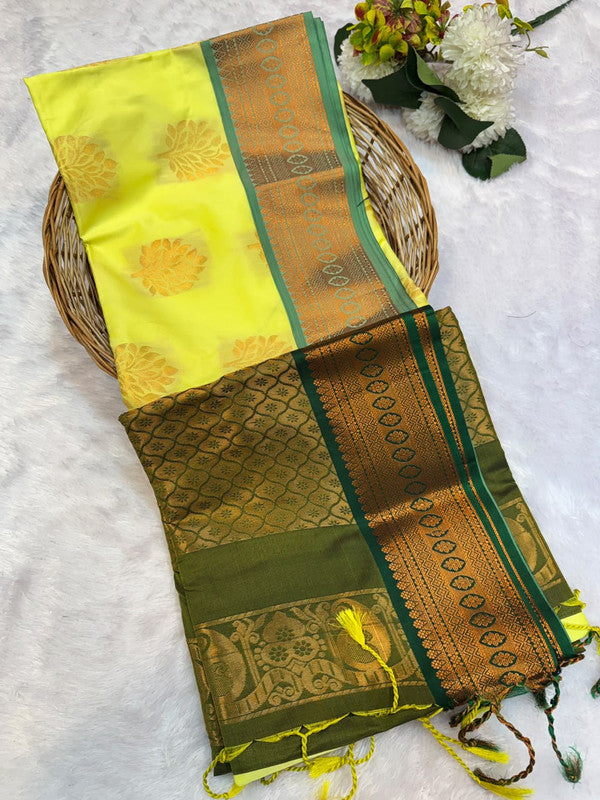 Offer Soft Silk Saree with elegant zari work for women