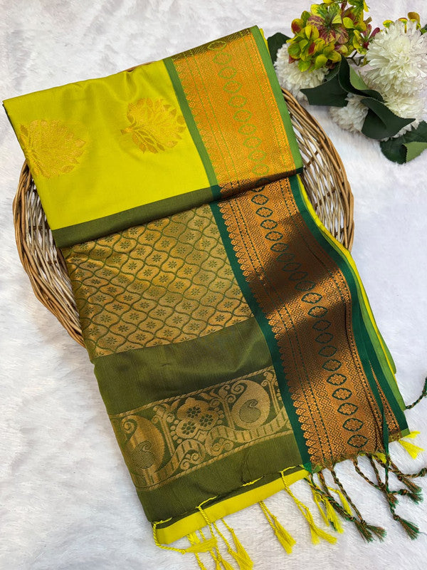 Offer Soft Silk Saree with elegant zari work for women