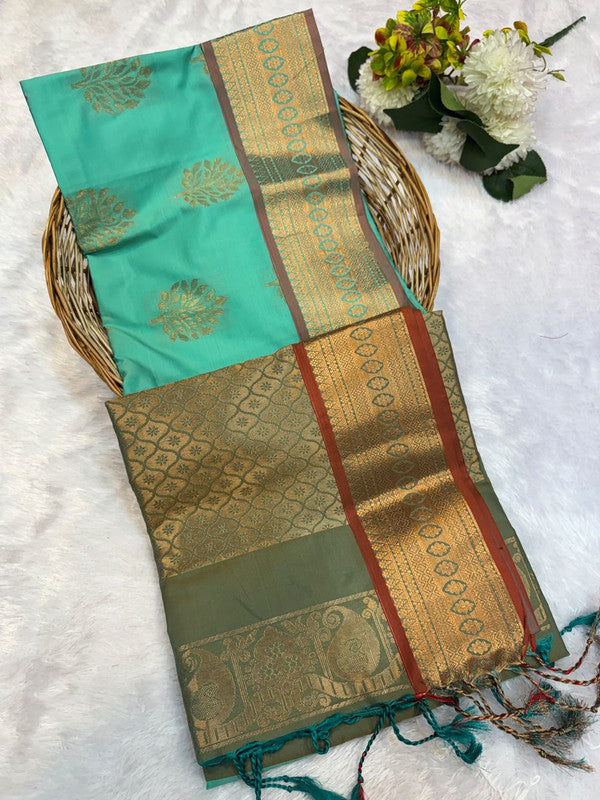 Offer Soft Silk Saree with elegant zari work for women