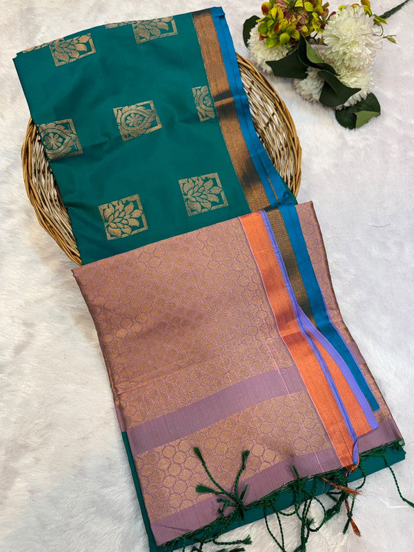 Offer Soft Silk Saree with elegant zari work for women