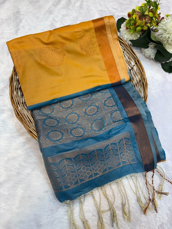 Offer Soft Silk Saree with elegant zari work for women