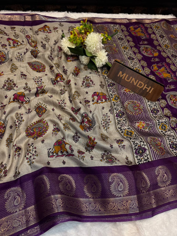 Sahher Fancy Silk Saree featuring elegant traditional zari work
