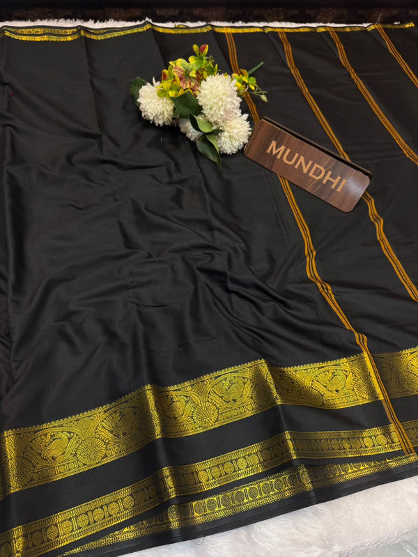 Plain Soft Silk Saree with Acrylic Fabric| PNS28