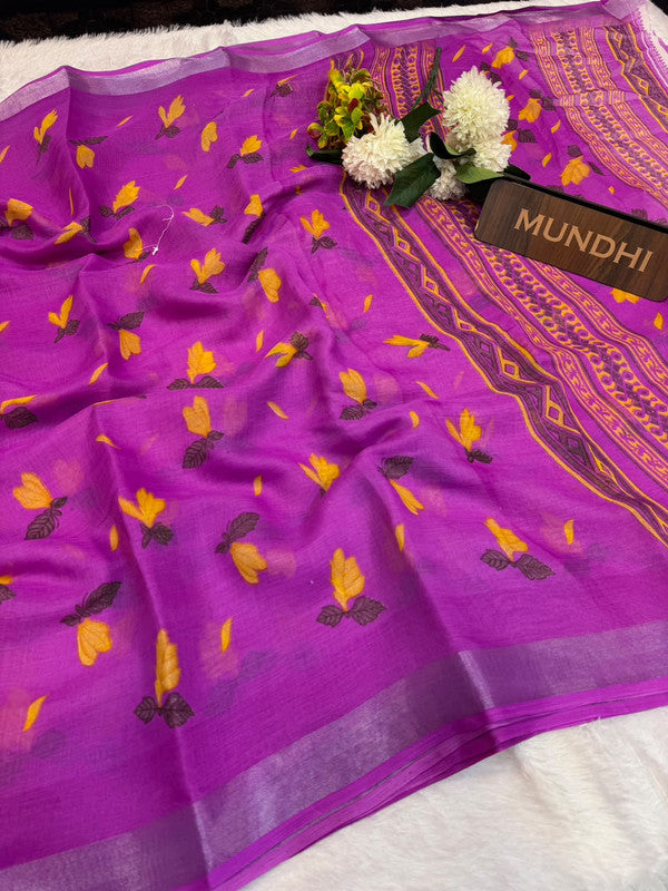 Soft Linen Saree | Take 5 Saree's Each saree Rs.199/- Only | SL94