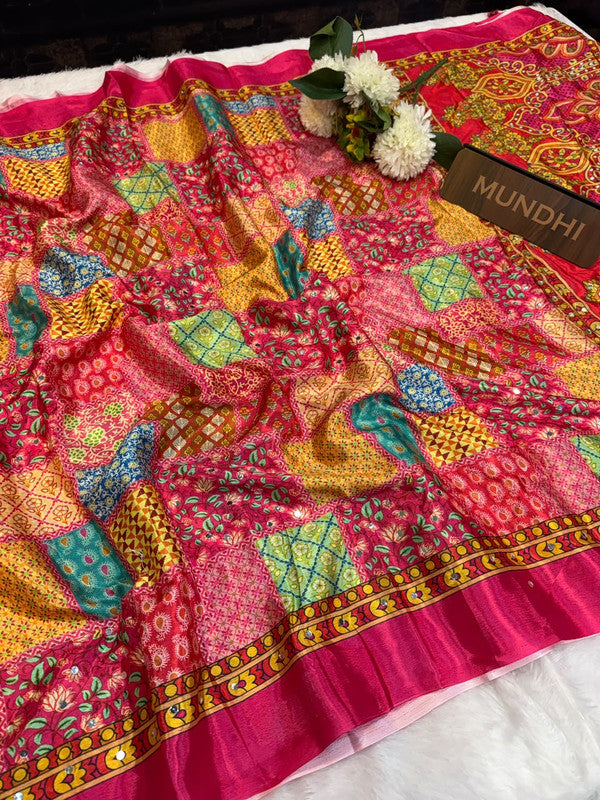 Chinon Mirror Masakali |Take 5Saree Extra10% Discount| CM71