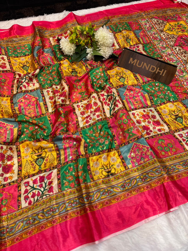 Chinon Mirror Masakali |Take 5Saree Extra10% Discount| CM70