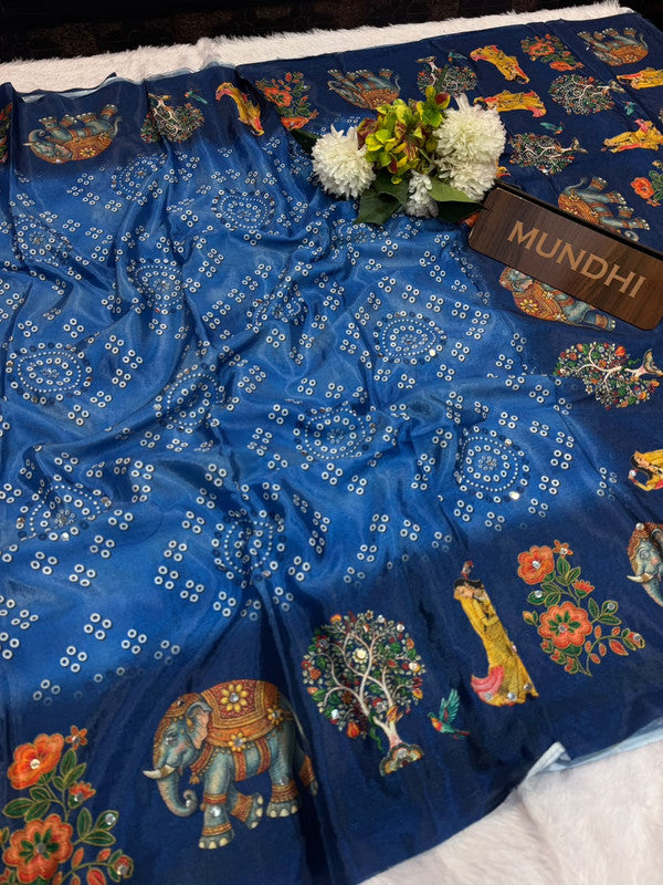Heera Moti Fancy Sarees in fancy fabric for party wear