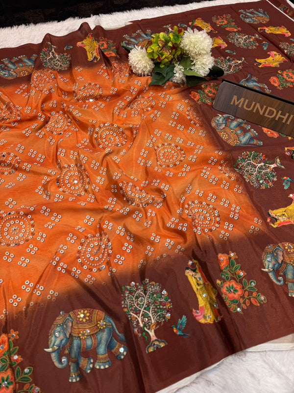 Heera Moti Fancy Sarees in fancy fabric for party wear