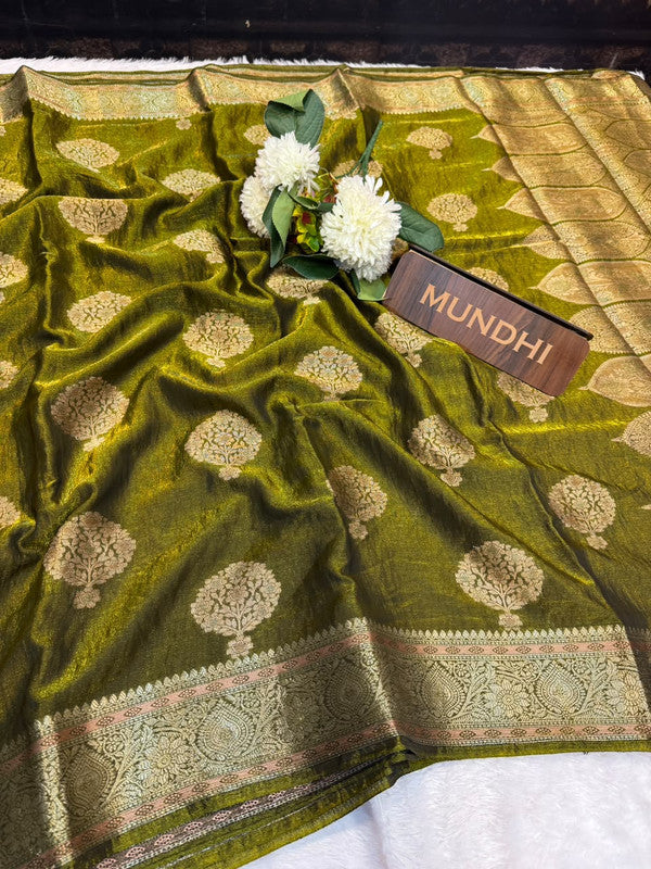 Siddharth Bulish Elegance Fancy Saree | Zari Work | BU04