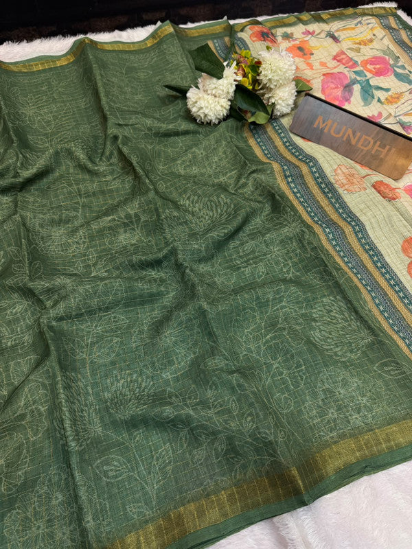 Kalanjali Fancy Saree with traditional zari design for women