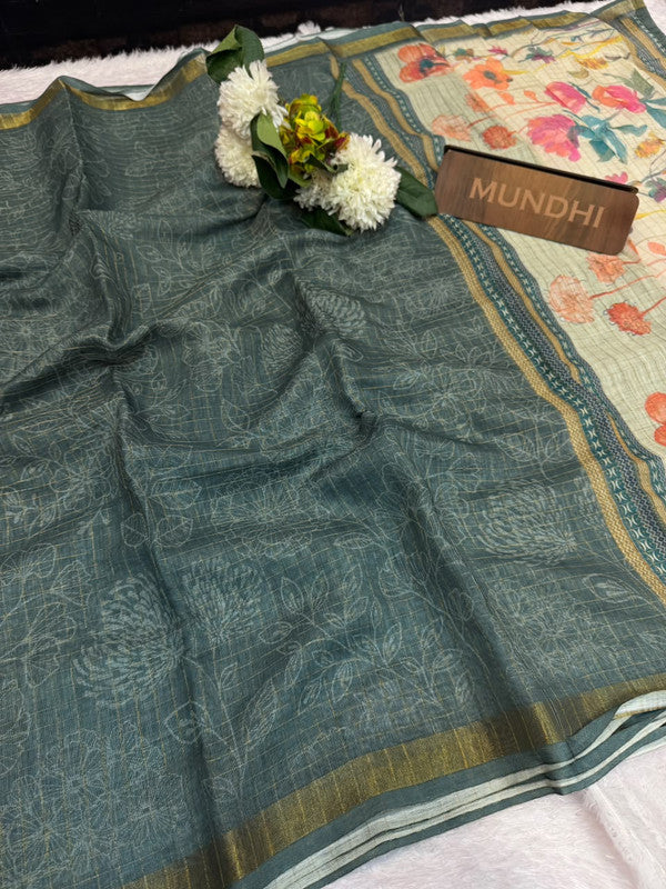 Kalanjali Fancy Saree with traditional zari design for women