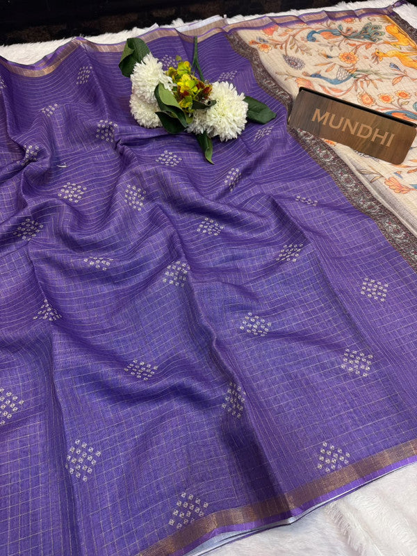 Kalanjali Fancy Saree with traditional zari design for women
