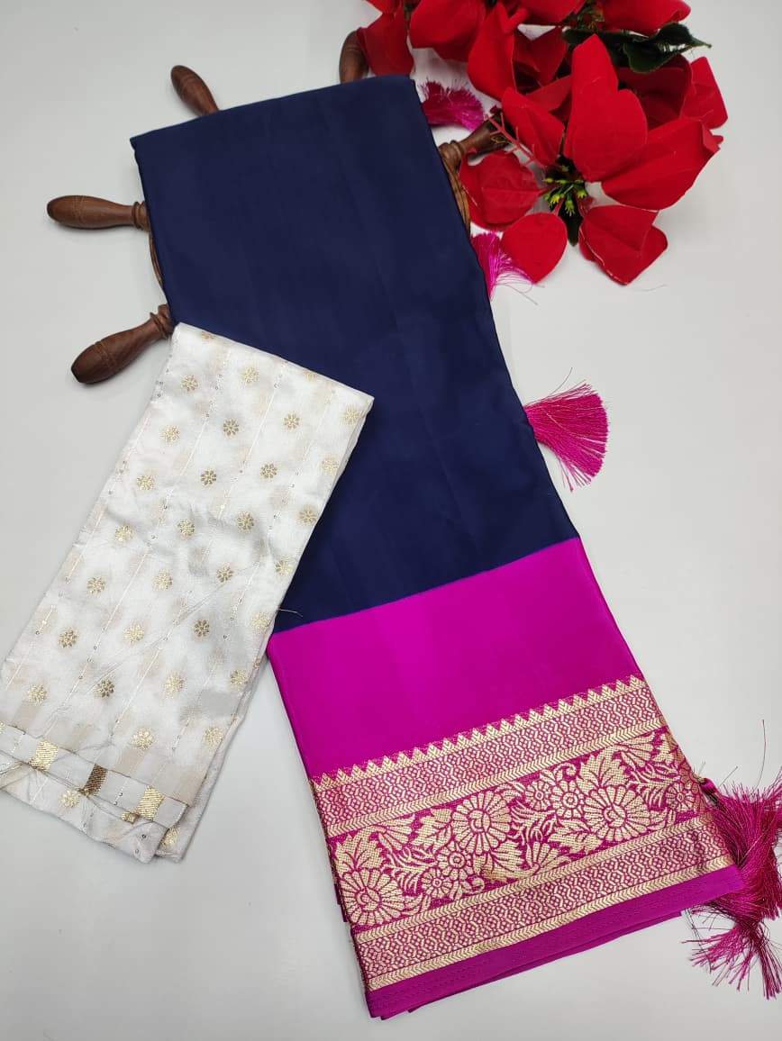 Mysore Crepe Silk Saree MY24