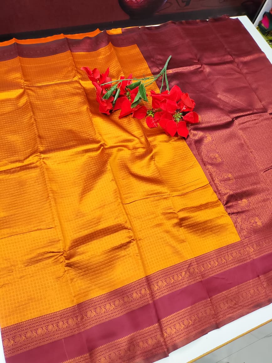 Rust Orange Saree RG04